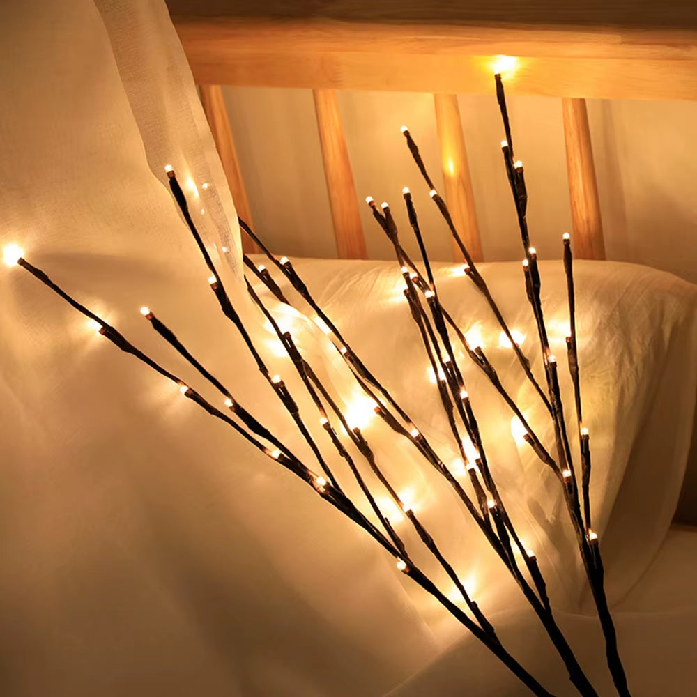 73cm LED Willow Branch Lamp – Battery-Powered Decorative Lights for Home Décor